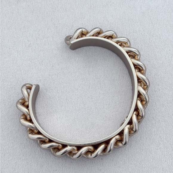 Elizabeth Cole Gold-Tone Chain Link Cuff Chunky Bracelet - Picture 5 of 9